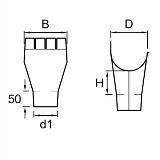 Siba sztucer 125 mm rysunek
